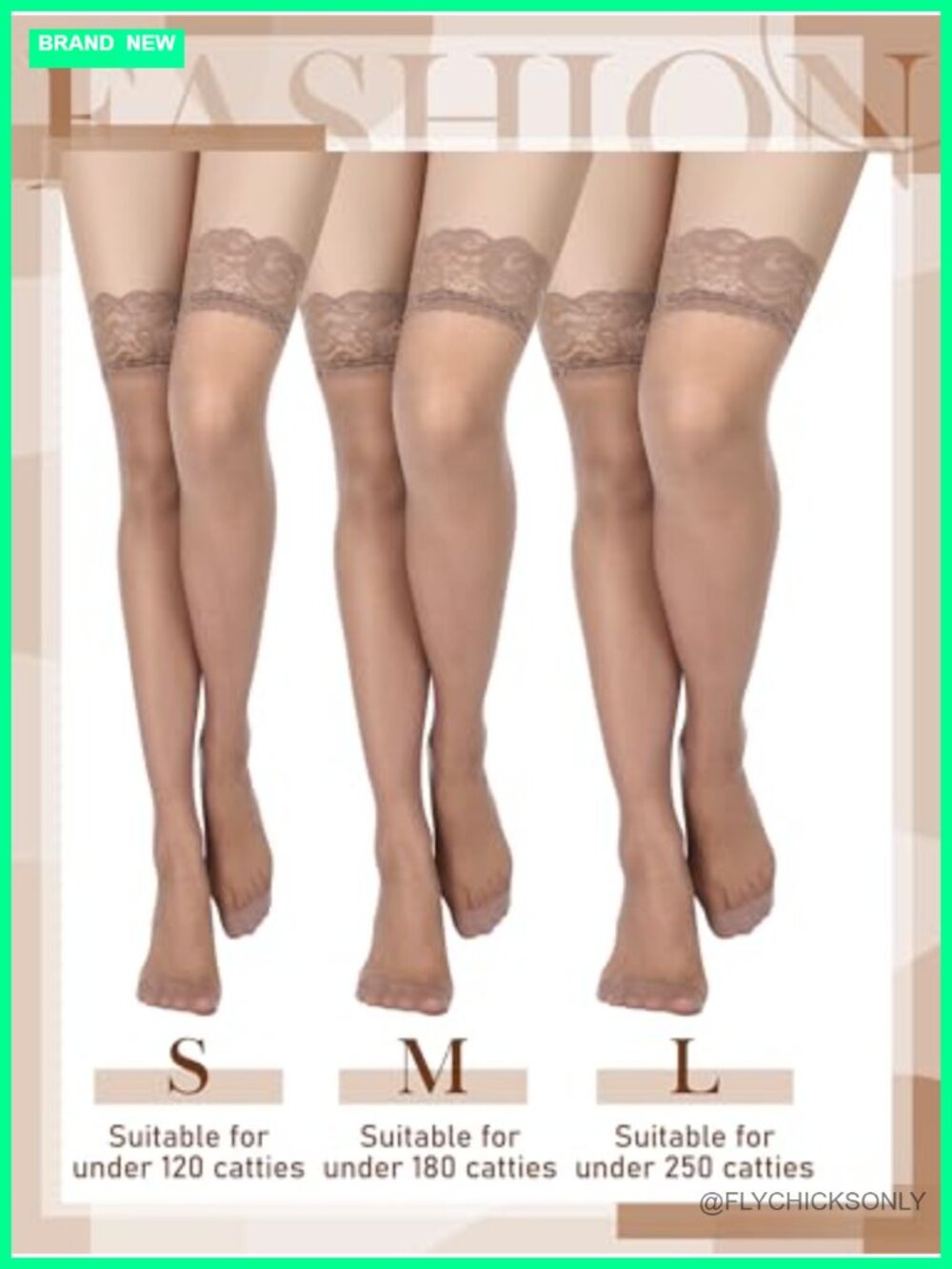 3 Pairs Non-Slip Thigh High Stockings Nylon Lace Anti-Skid Stockings - Picture 2 of 6